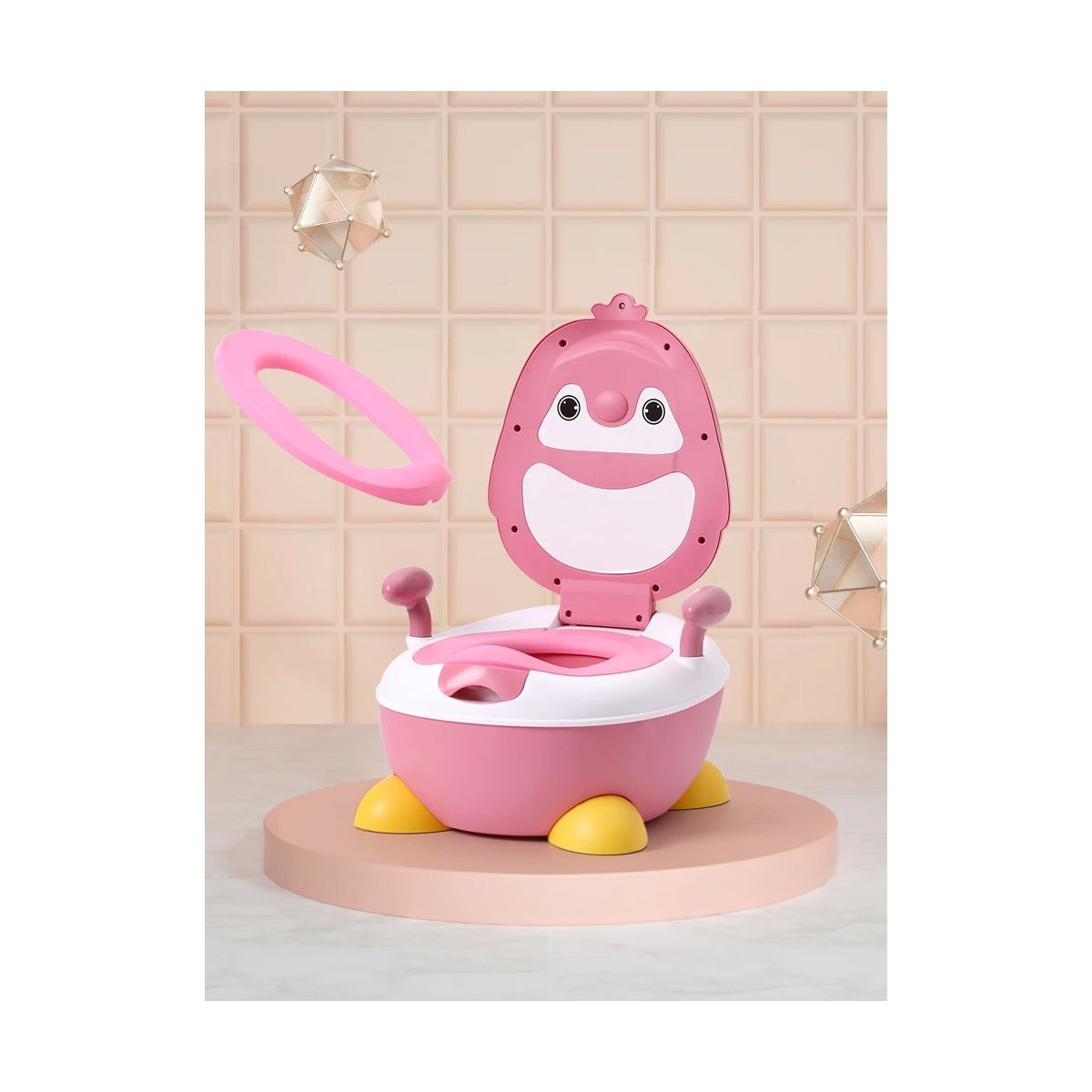 GRETAIL - Bacín Entrenamiento Inodoro Para Bebes Niñas Pollito Rosa