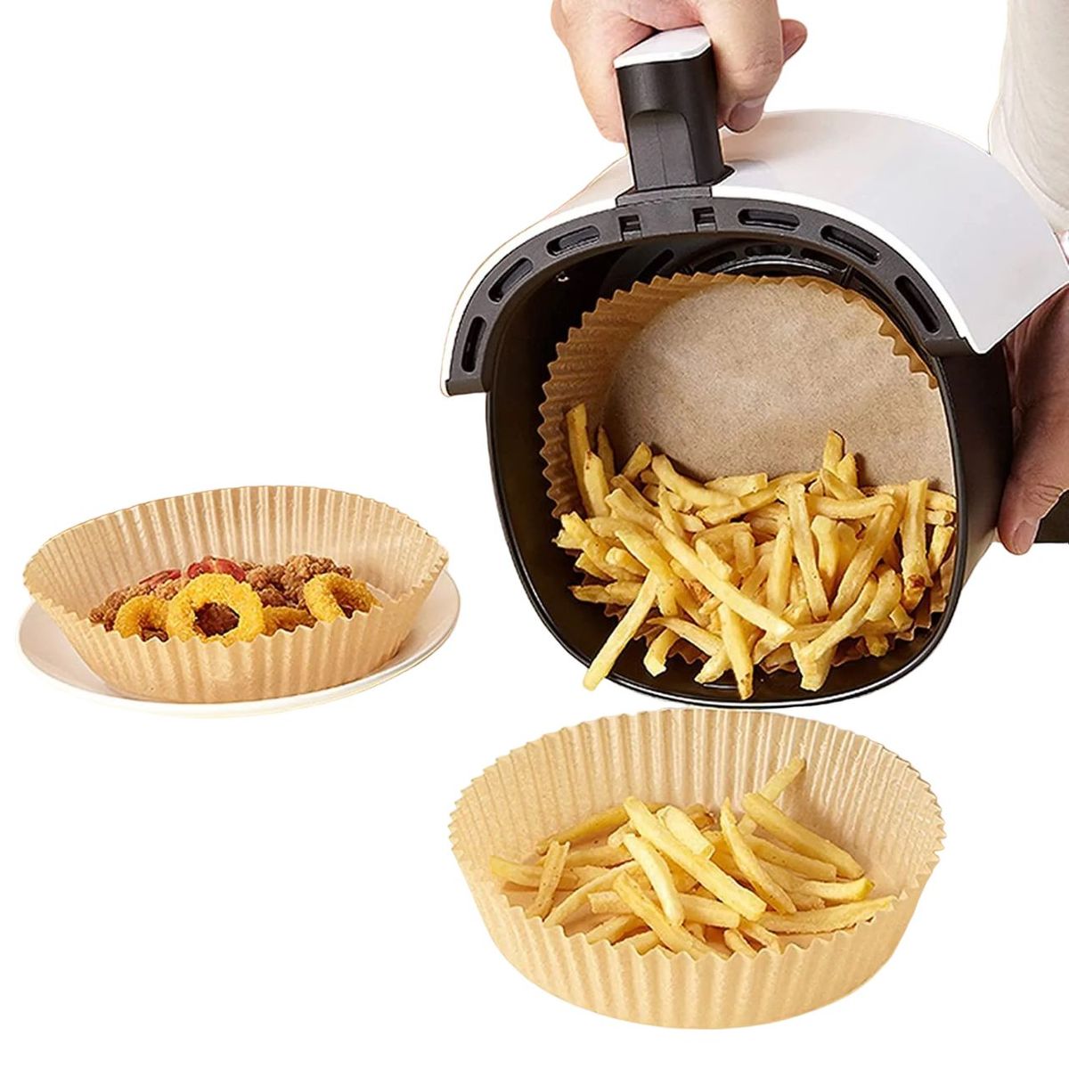 GENERICO - Papel Freidora Frituras Hornear Desechable antiadherente marron