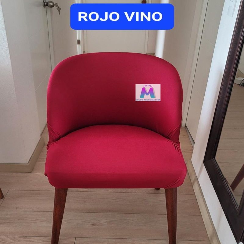 GENERICO - 08 Forros de silla VINTAGE color Rojo Vino