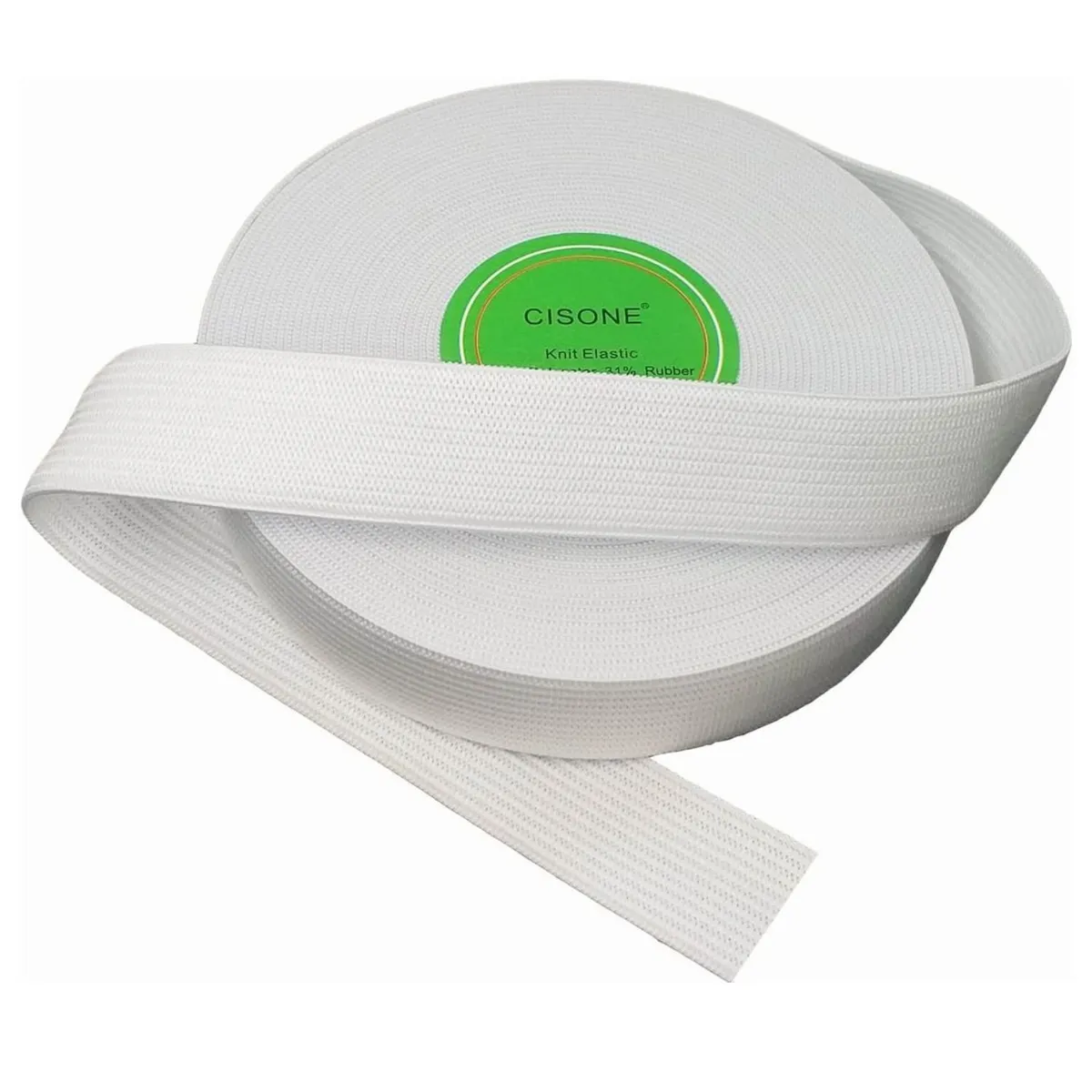 GENERICO - Banda Elástico Poliéster 5 Cm Blanco 50mm De Ancho