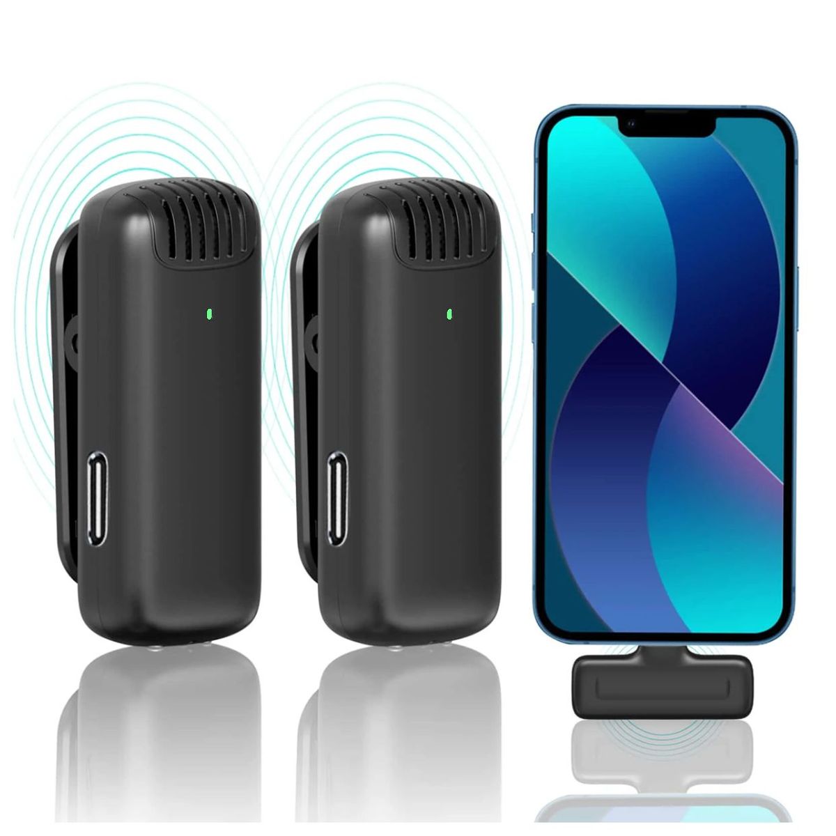 ULANZI - Microfono Profesional para iPhone Inalámbrico Lightning ULANZI J12