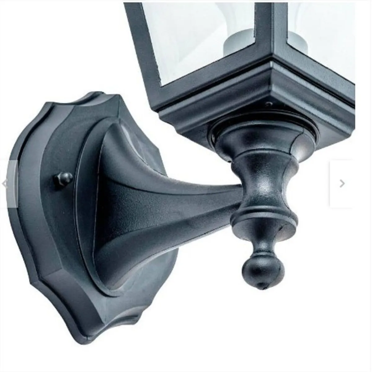 GENERICO - SET DE 2 FAROLES LUCES EXTERIORES NEGROS 4 LADOS