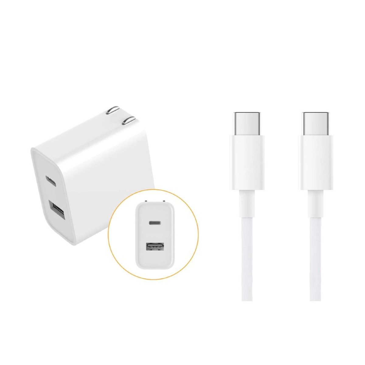 XIAOMI - Cargador Xiaomi 33W Rápido Turbo 1A1C  Cable Tipo-C a C 15M