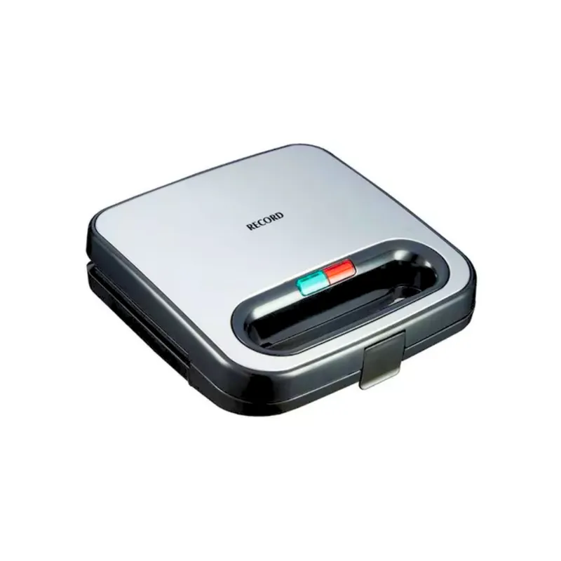 RECORD - Sandwichera Eléctrica RECORD Antiadherente Plateado REC-INSAC101