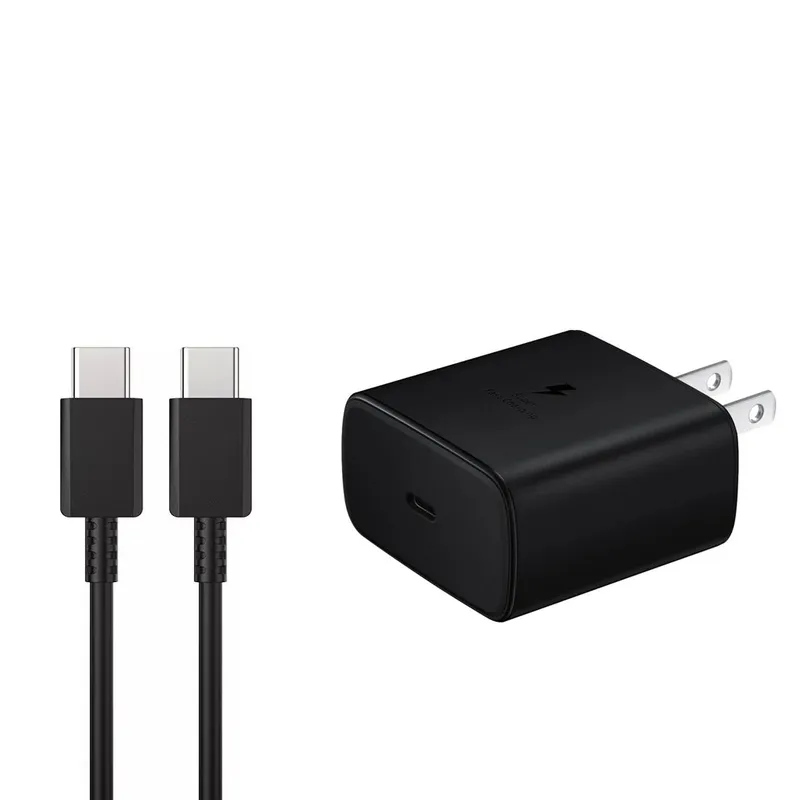 GENERICO - Cargador 45w USB-C para Galaxy S23 Ultra Note 20 Ultra Negro