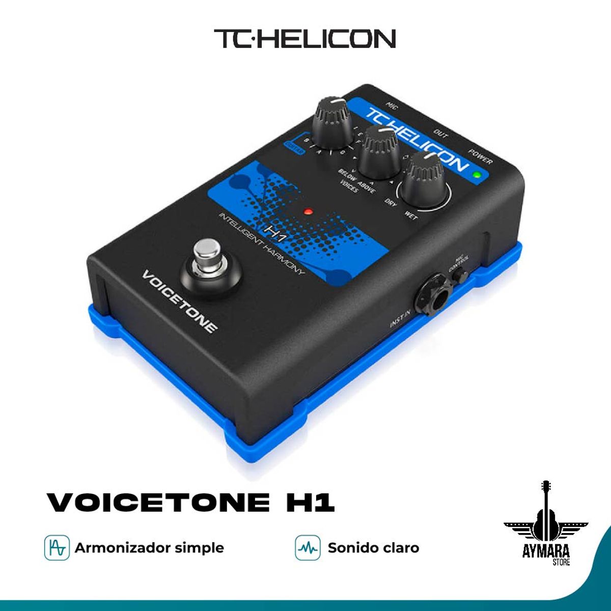 TC HELICON - TC HELICON VOICETONE H1 PEDAL 1 BOTON ARMONIZADOR