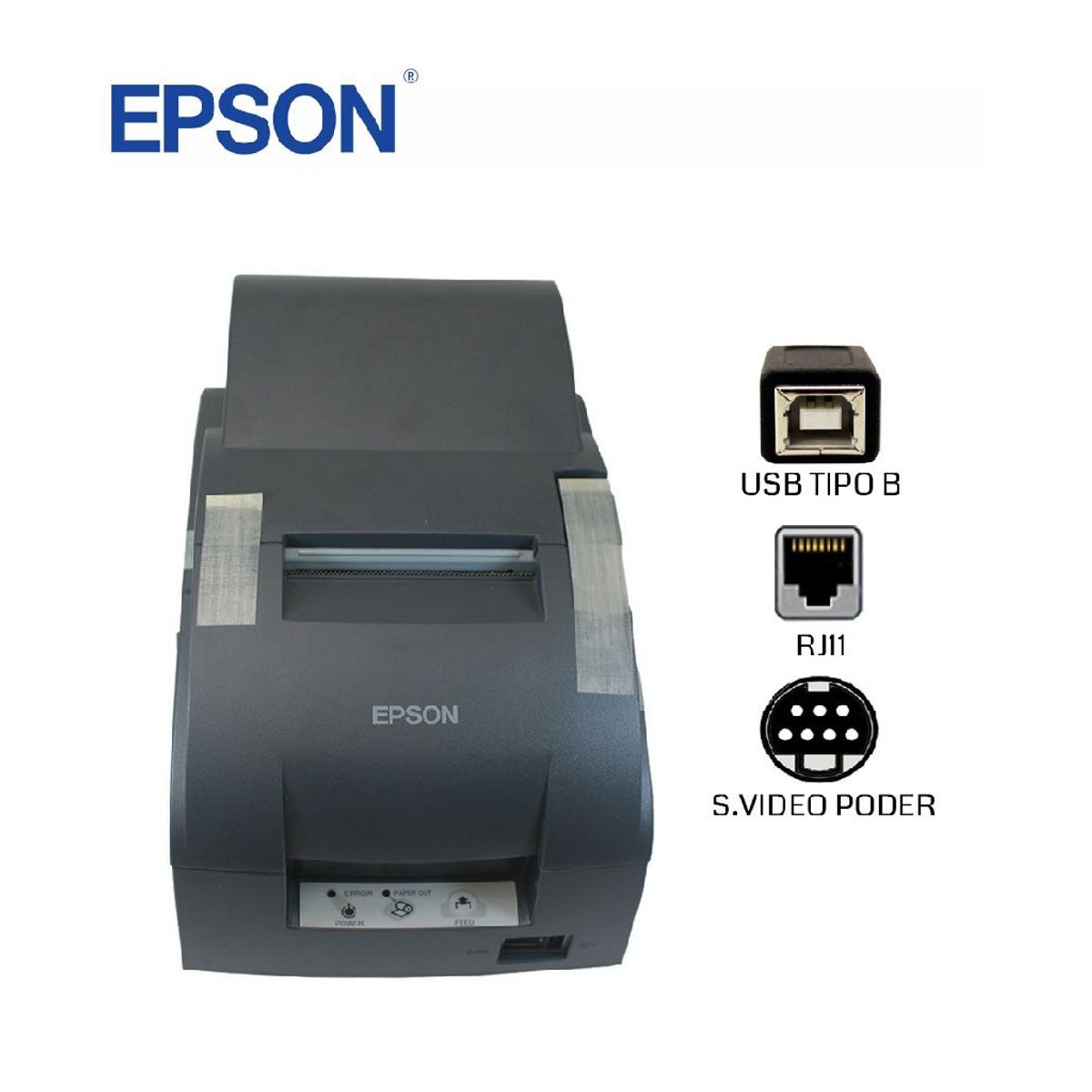 EPSON - Ticketera Epson TM-U220A, USB, matriz de 9 pines, -Black.
