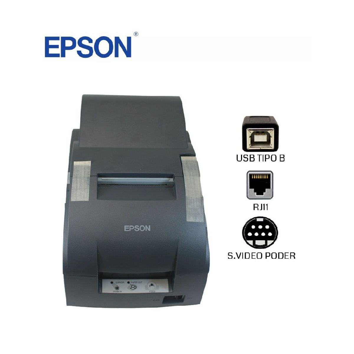 EPSON - Ticketera Epson TM-U220A, USB, matriz de 9 pines, -Black.