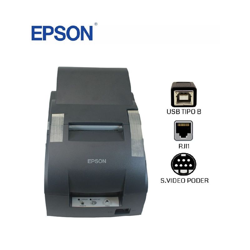 EPSON - Ticketera Epson TM-U220A, USB, matriz de 9 pines, -Black.