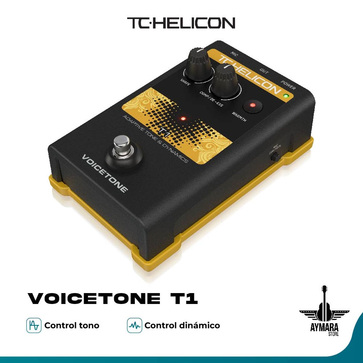 TC HELICON - TC HELICON VOICETONE T1 PEDAL 1 BOTON DE TONO Y DINAMICOS