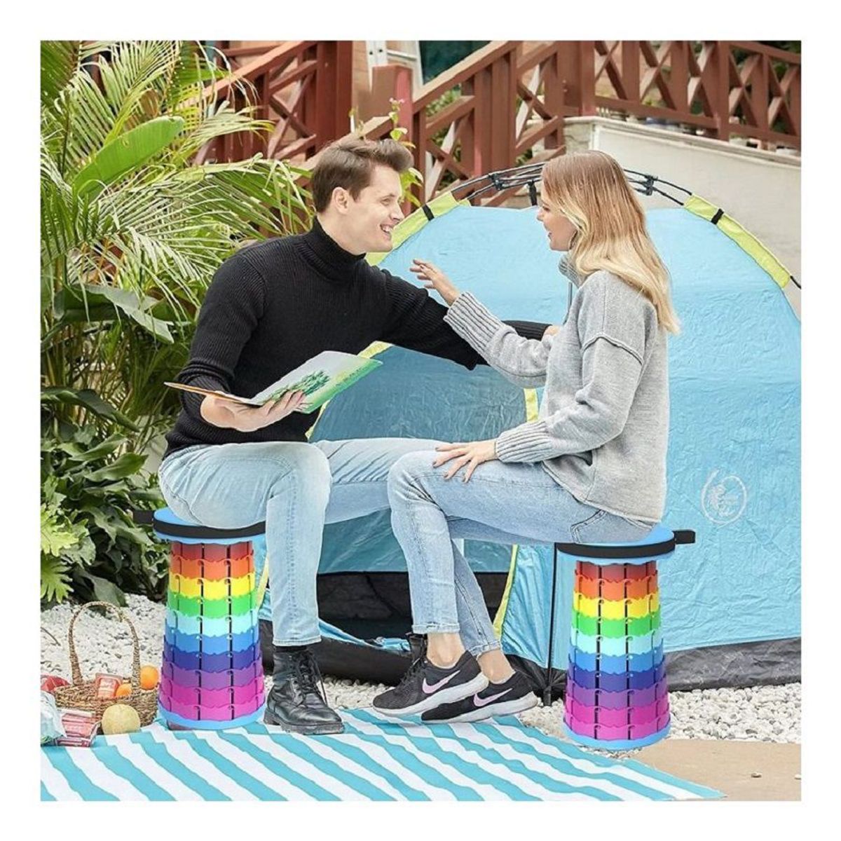 GENERICO - Silla Banco Diseño Portátil Plegable