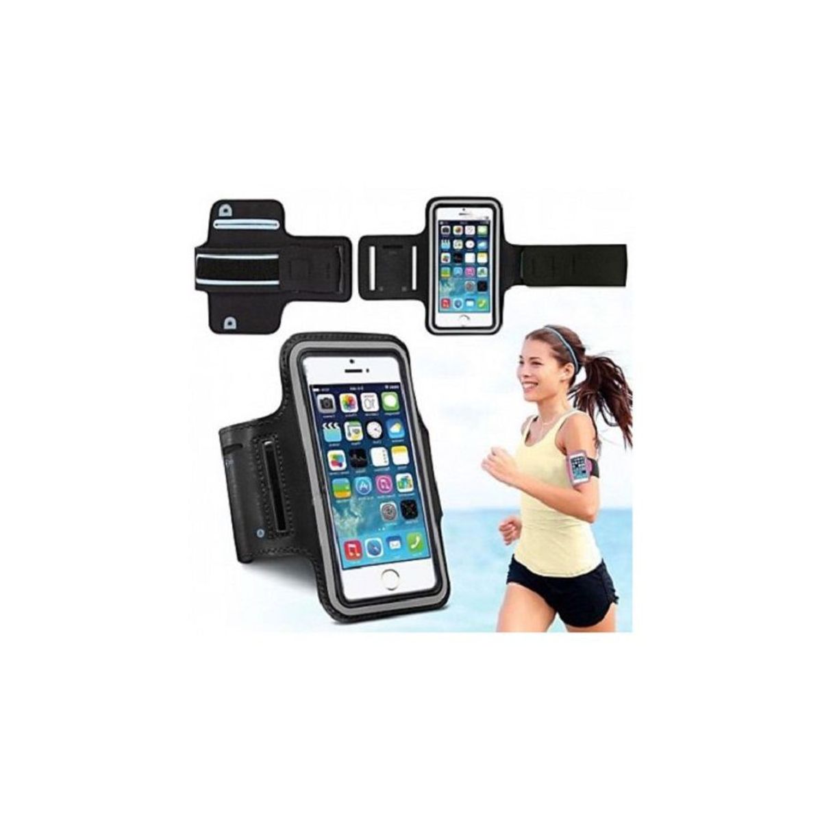 GENERICO - Banda Brazalete Deportivo para Smartphone hasta 6 Pulgadas