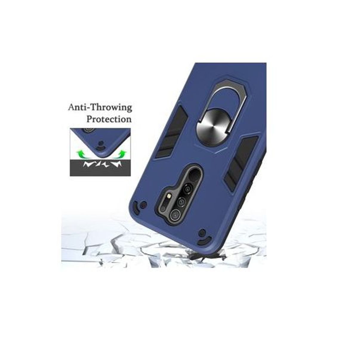 GENERICO - Case funda armor negro xiaomi redmi 9