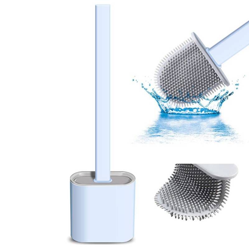 GENERICO - Cepillo para Inodoro de Silicona con Pegatina