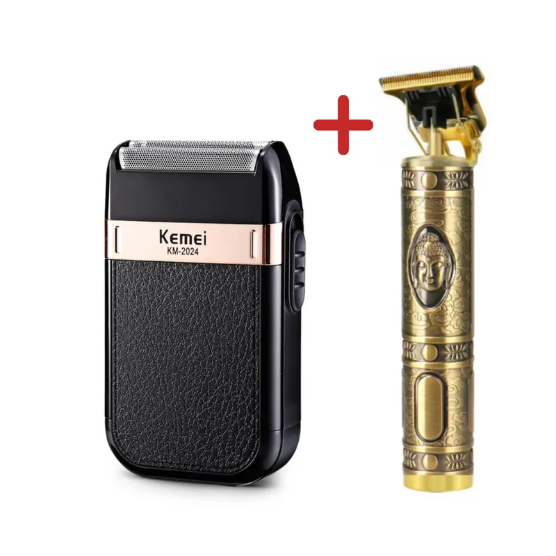 OEM - Combo Rasuradora Shaver Kemei 2024 + Patillera Trimmer Buda