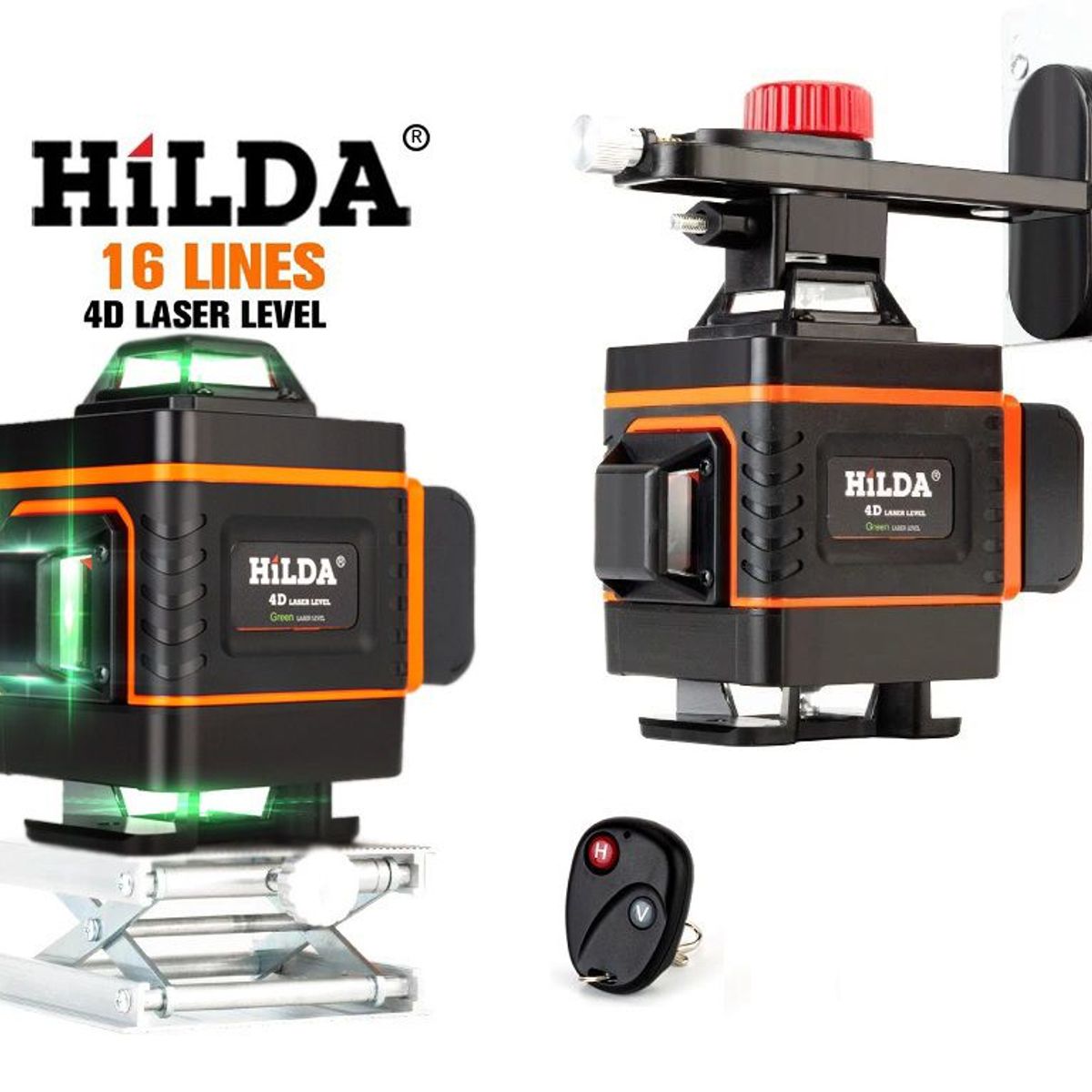 GENERICO - NIVELADOR LASER 4D 16 LINEAS 360° AUTONIVEL LUZ VERDE HILDA