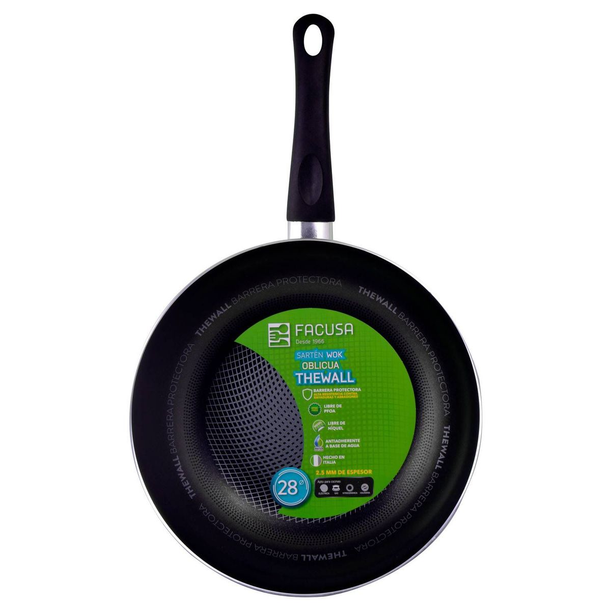 FACUSA - Sarten Wok Oblicua 28 cm