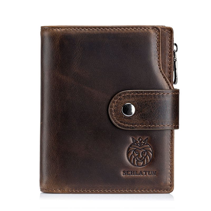 SCHLATUM - Billetera Hombre Cuero Genuino Schlatum SC8317 Marron