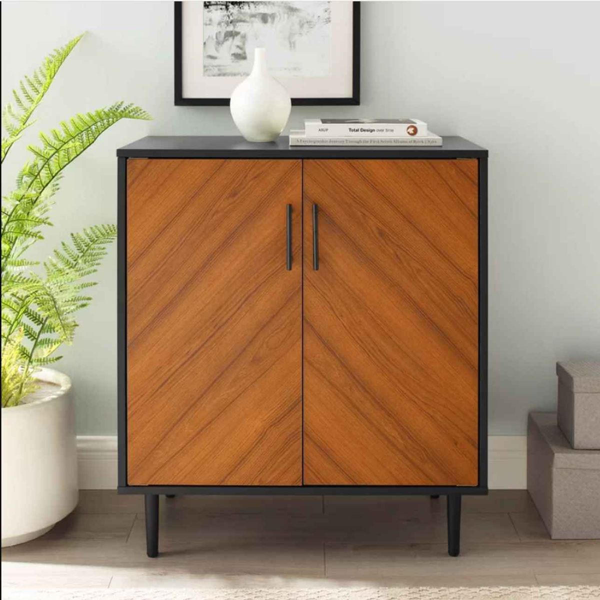 VENTITAS HOME - Cómoda Consola Minimalista Yely Ventitas Home Negro y Maderado