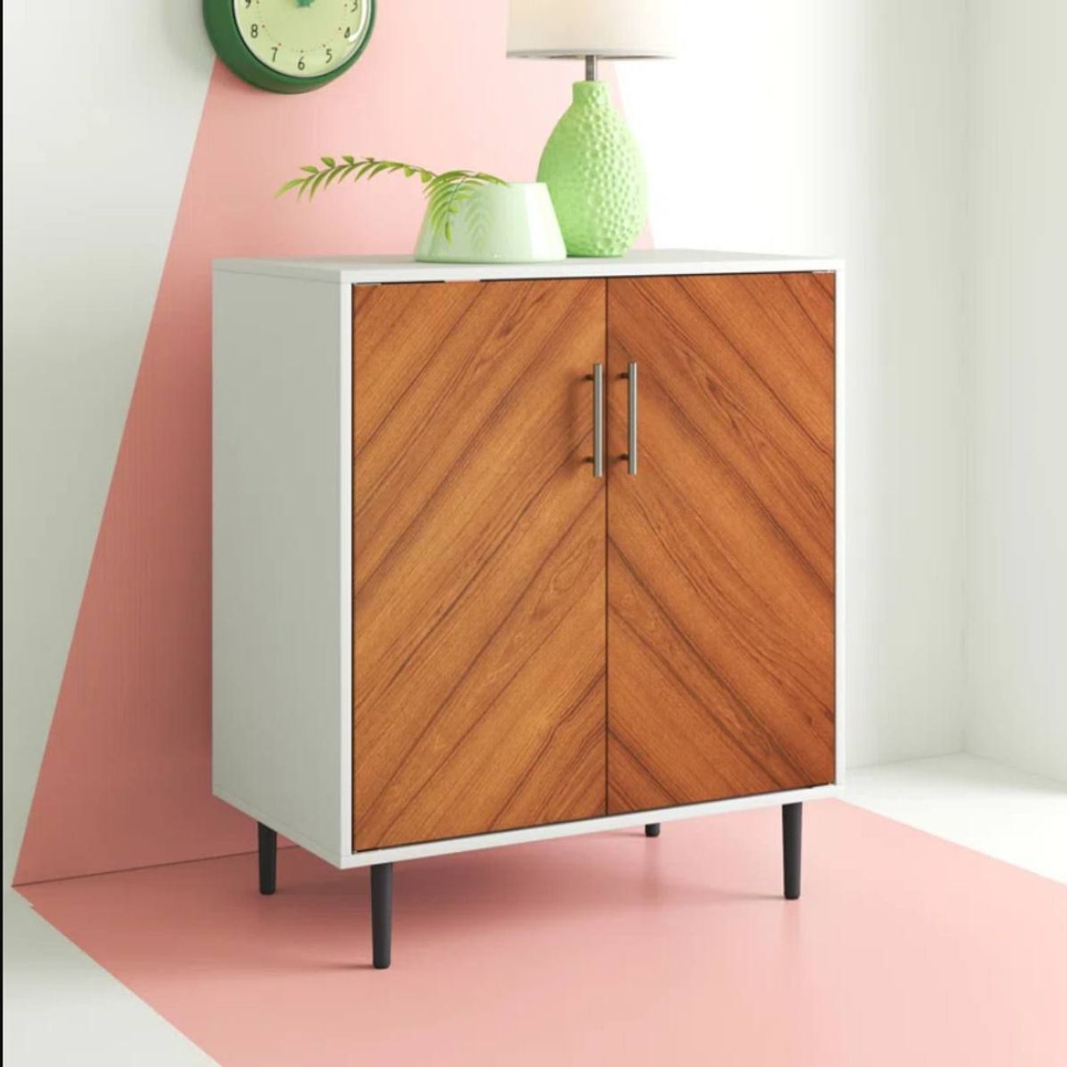 VENTITAS HOME - Cómoda Consola Minimalista Yely Ventitas Home Blanco y Maderado