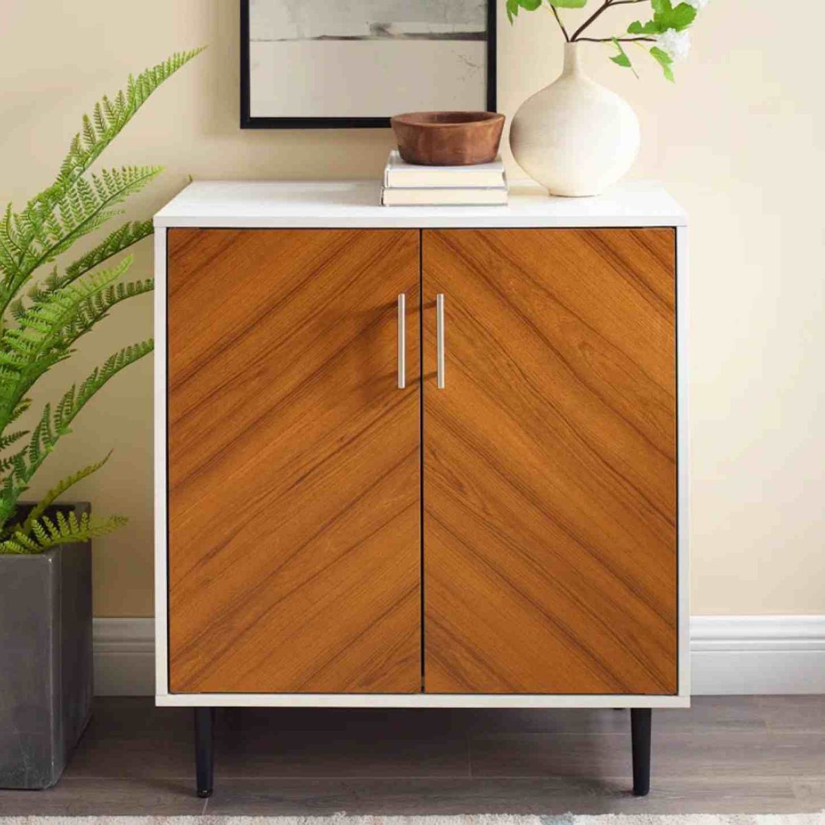 VENTITAS HOME - Cómoda Consola Minimalista Yely Ventitas Home Blanco y Maderado