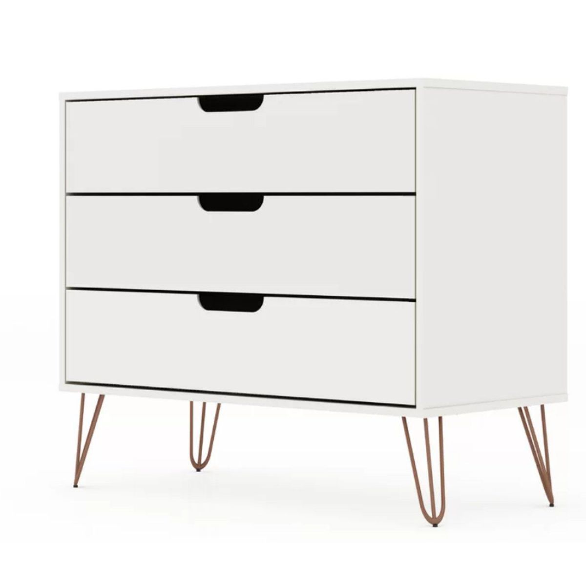 VENTITAS HOME - Cómoda Consola Contemporánea Loreanna 3 Cajones Ventitas Home Blanco