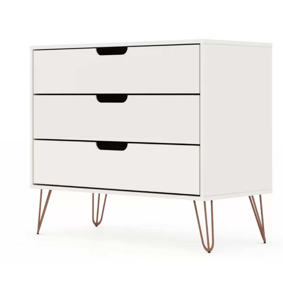 VENTITAS HOME - Cómoda Consola Contemporánea Loreanna 3 Cajones Ventitas Home Blanco