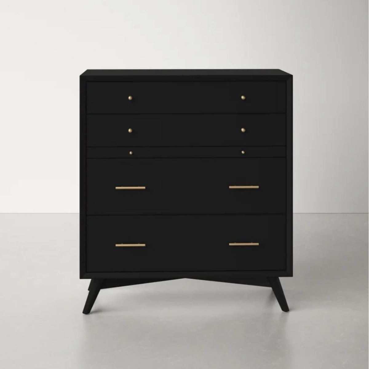 VENTITAS HOME - Cómoda Nórdica Ralena 5 Cajones Ventitas Home Negro