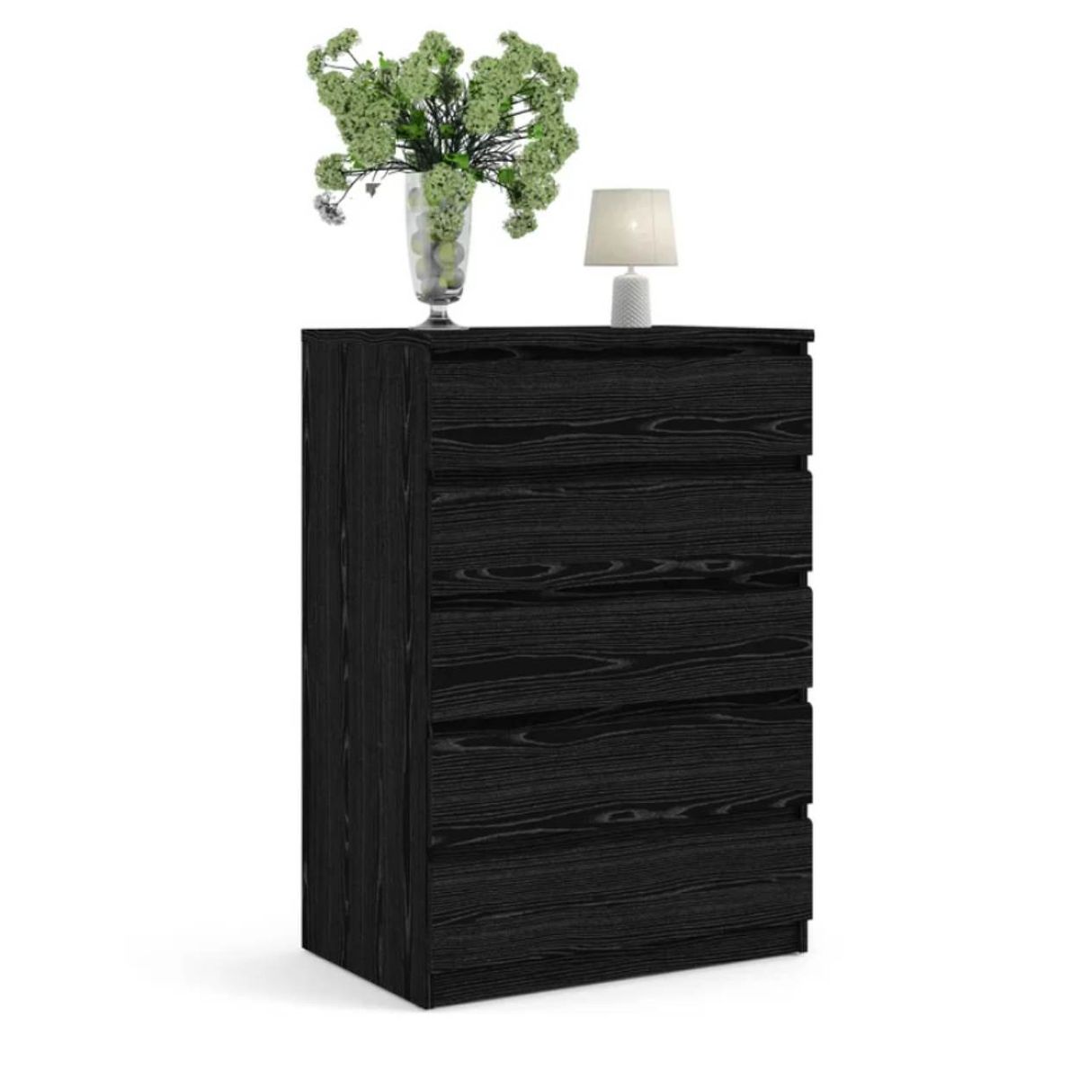 VENTITAS HOME - Cómoda Oleana 5 Cajones Ventitas Home Roble Negro