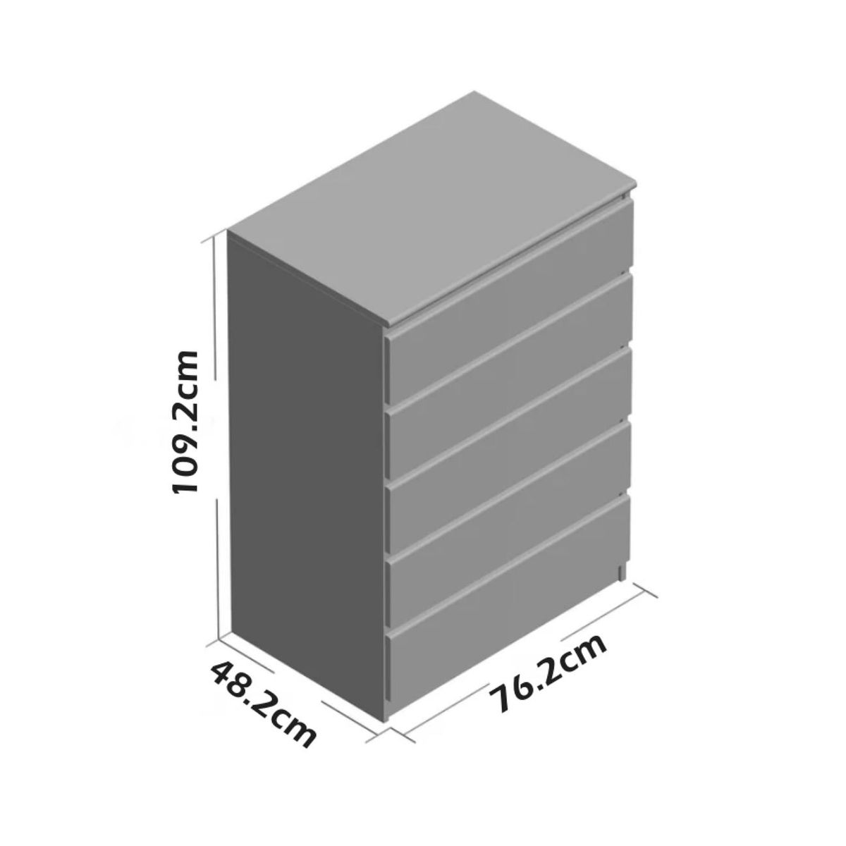 VENTITAS HOME - Cómoda Oleana 5 Cajones Ventitas Home Duna