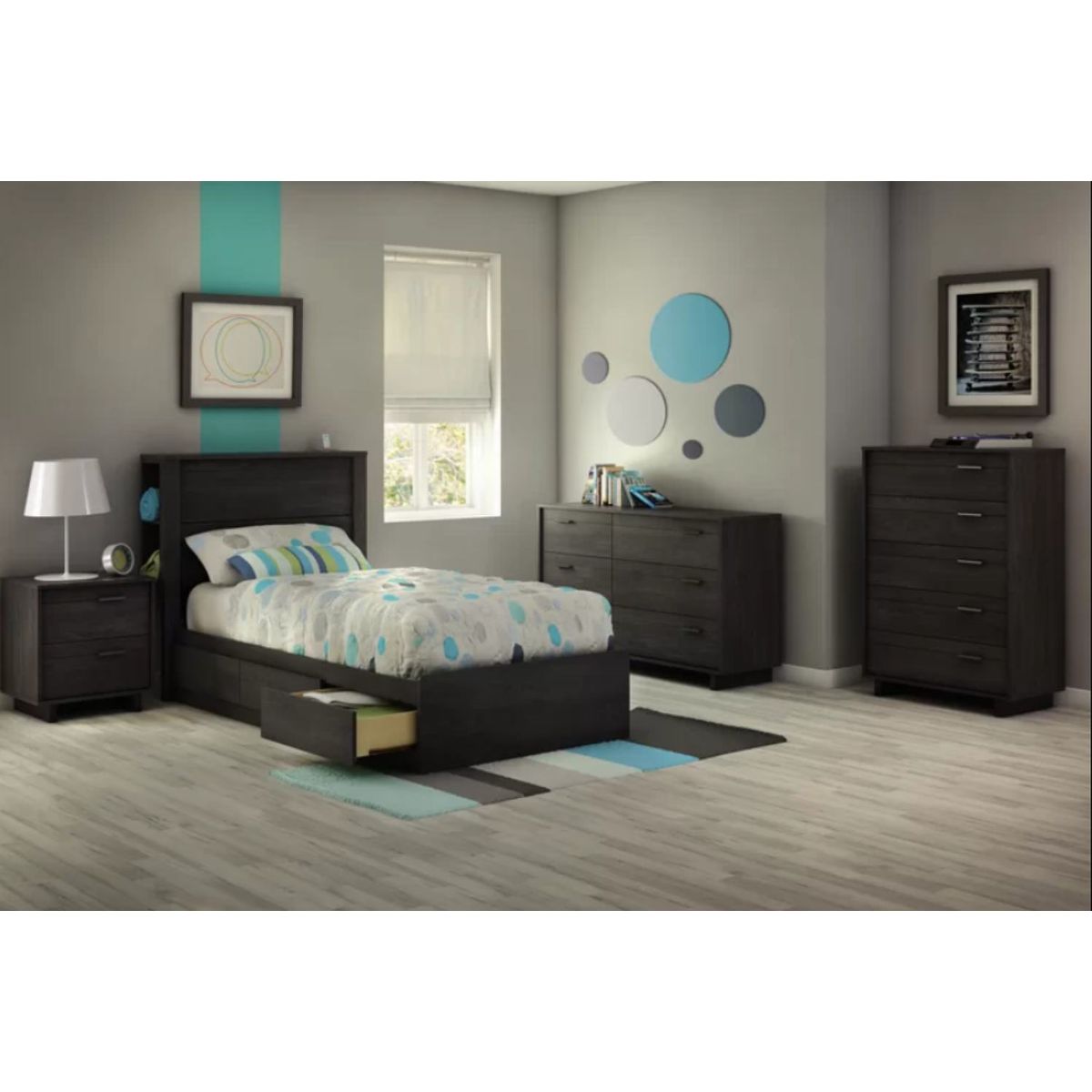 VENTITAS HOME - Cómoda Moderna Fiena Ventitas Home Roble Negro