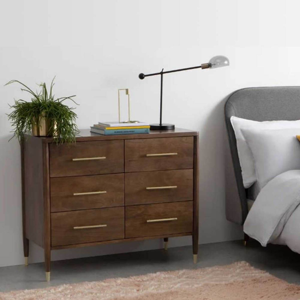 YOLODECORO - Cómoda Ancha 6 Cajones Hix Mango