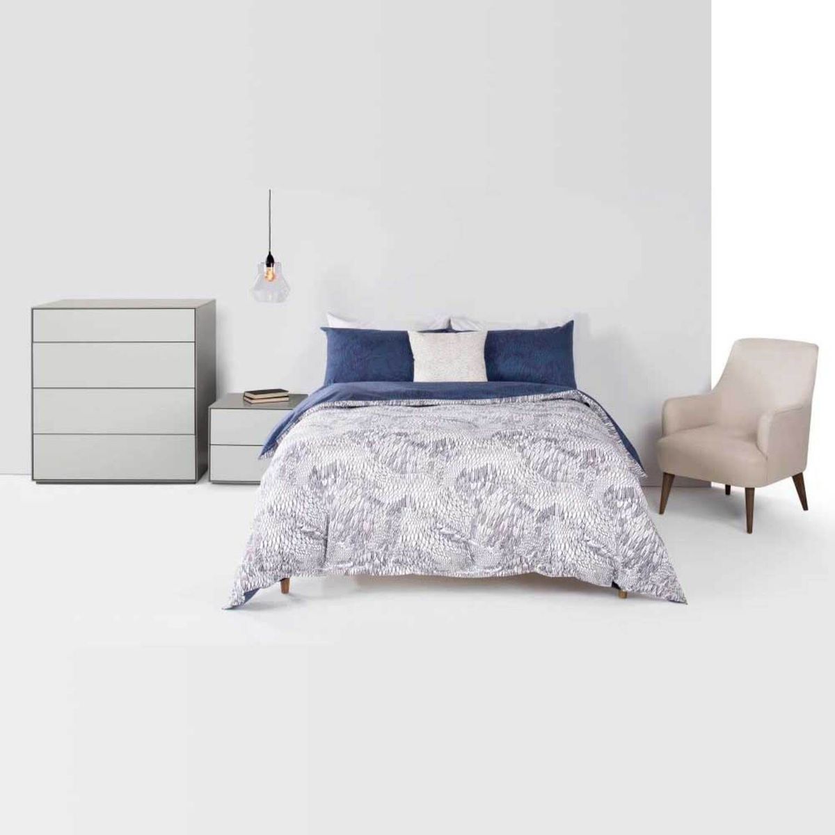 YOLODECORO - Cómoda 4 Cajones Stretto Tonos Gris