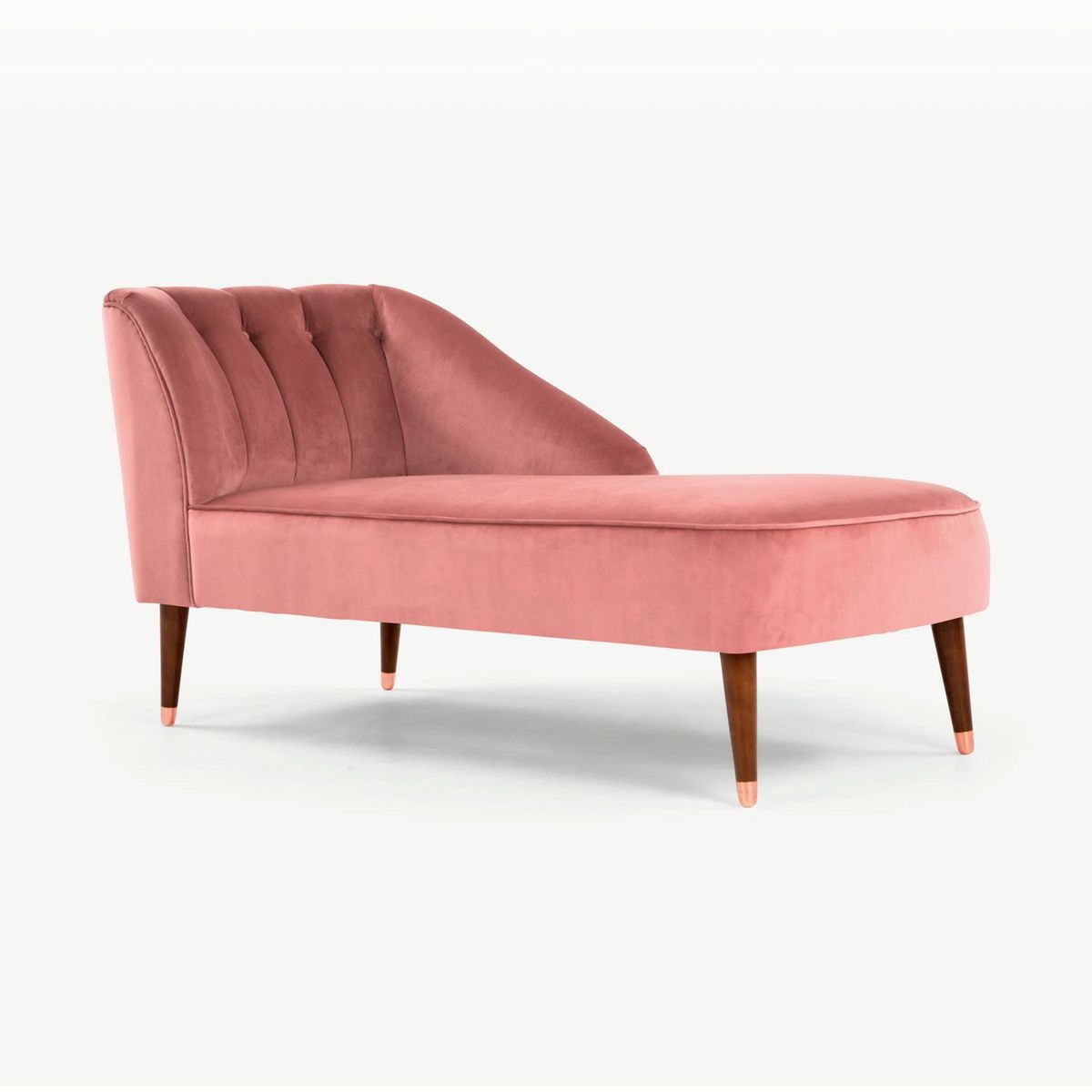 YOLODECORO - Chaise Longue Derecho Margot 2 Cuerpos Rosa Envejecido