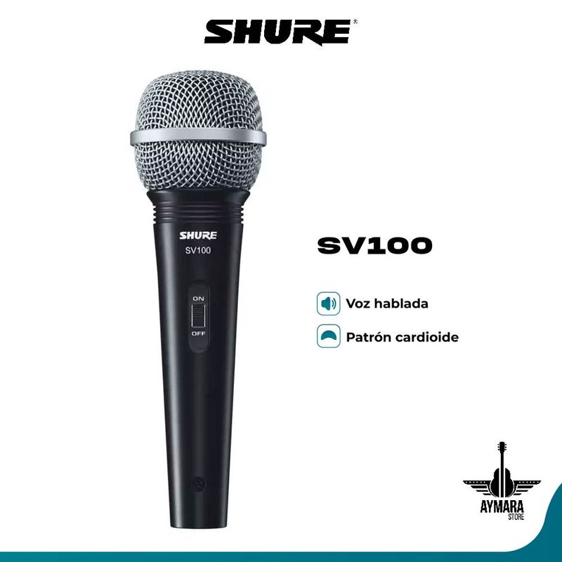 SHURE - SHURE SV100 MICROFONO DE MANO CON CABLE