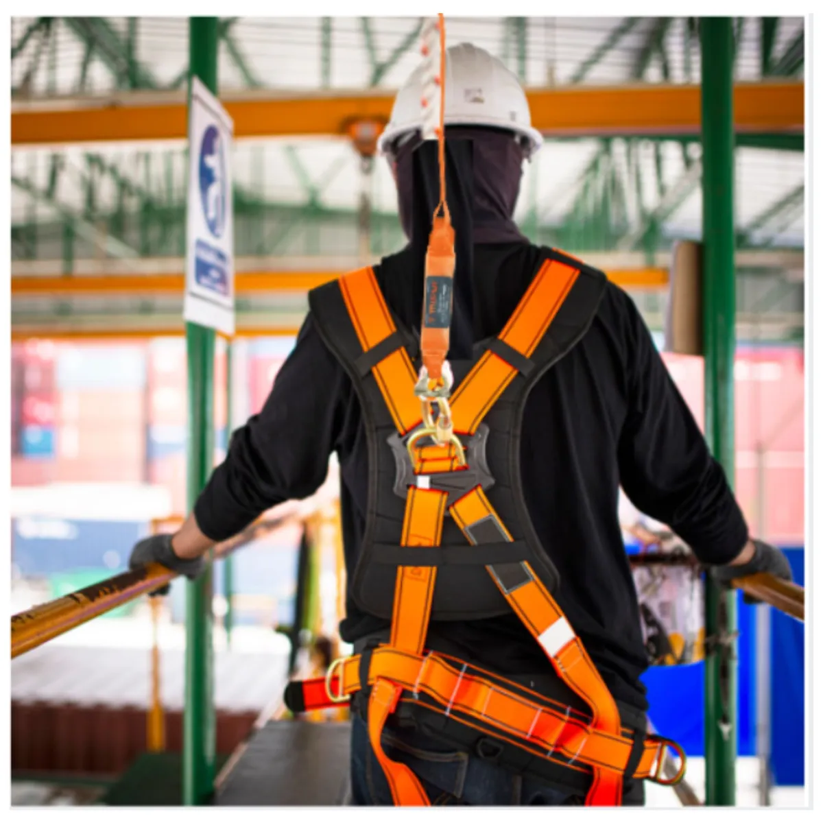 TRUPER - kit Arnés de seguridad 3 anillos con linea de vida 1.8m cinta poliéster