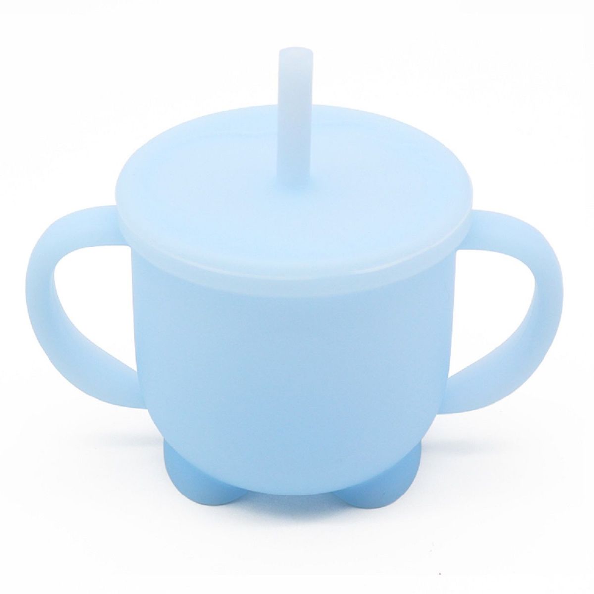 GENERICO - Taza de Silicona Antiderrames con Sorbete Celeste