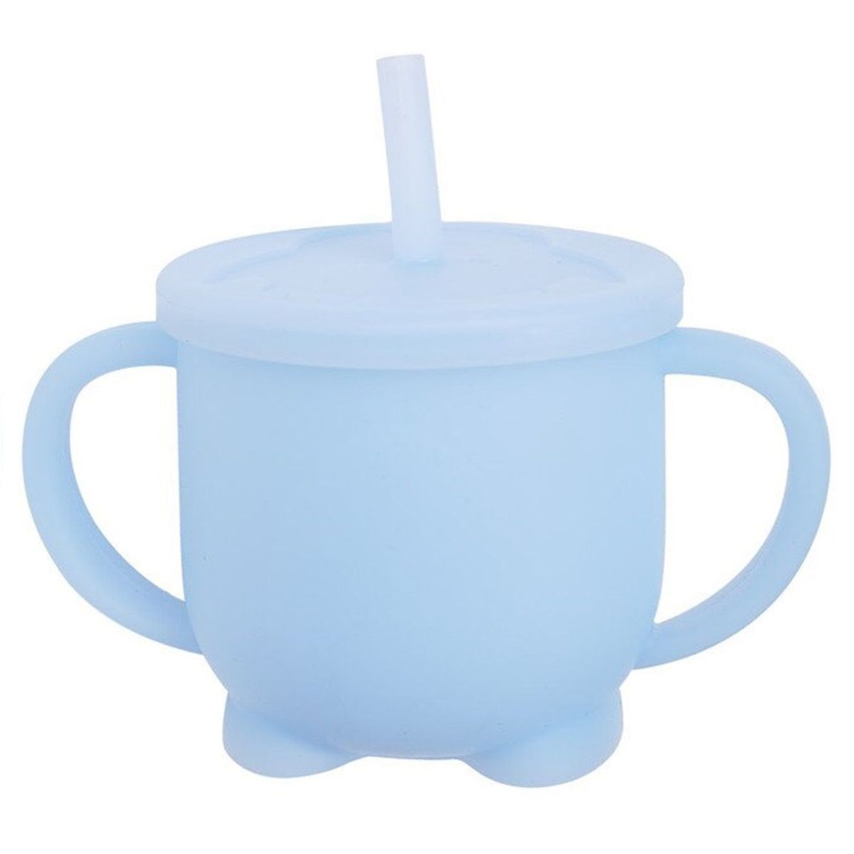 GENERICO - Taza de Silicona Antiderrames con Sorbete Celeste