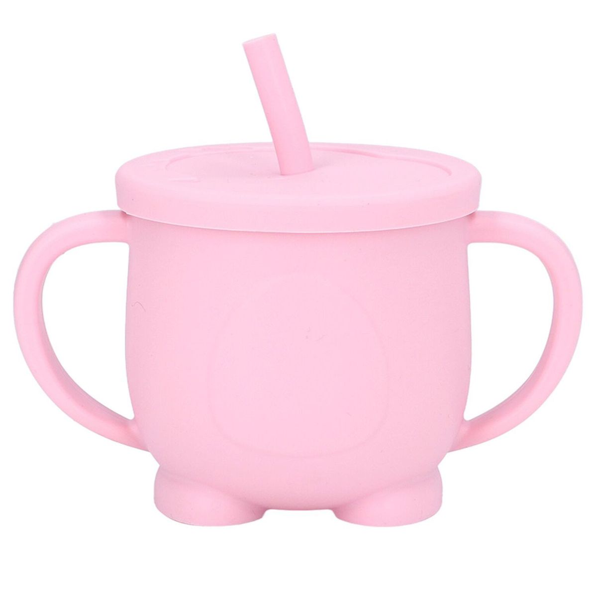 GENERICO - Taza de Silicona Antiderrames con Sorbete Rosado