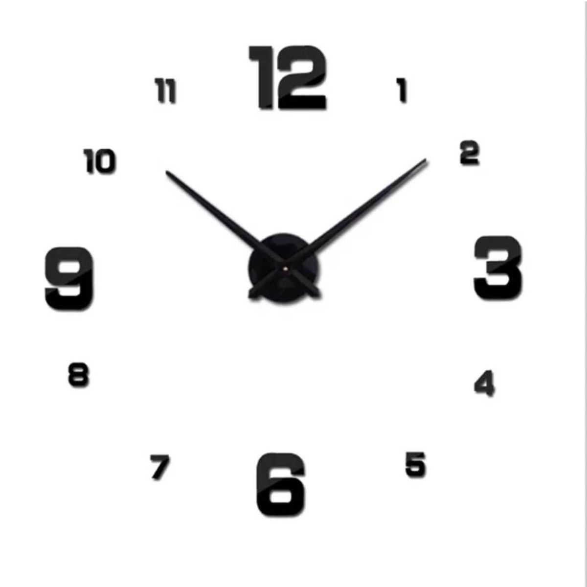 GENERICO - Reloj 3D Grande con Relieve Decorativo Moderno - Sala Hogar Oficina