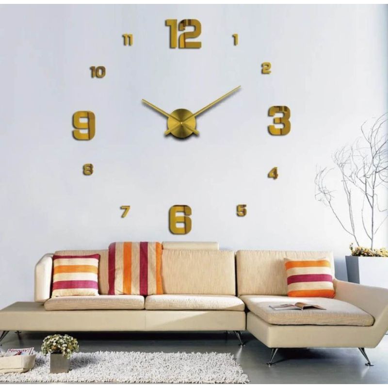 GENERICO - Reloj 3D Grande con Relieve Decorativo Moderno Europeo Hogar Oficina