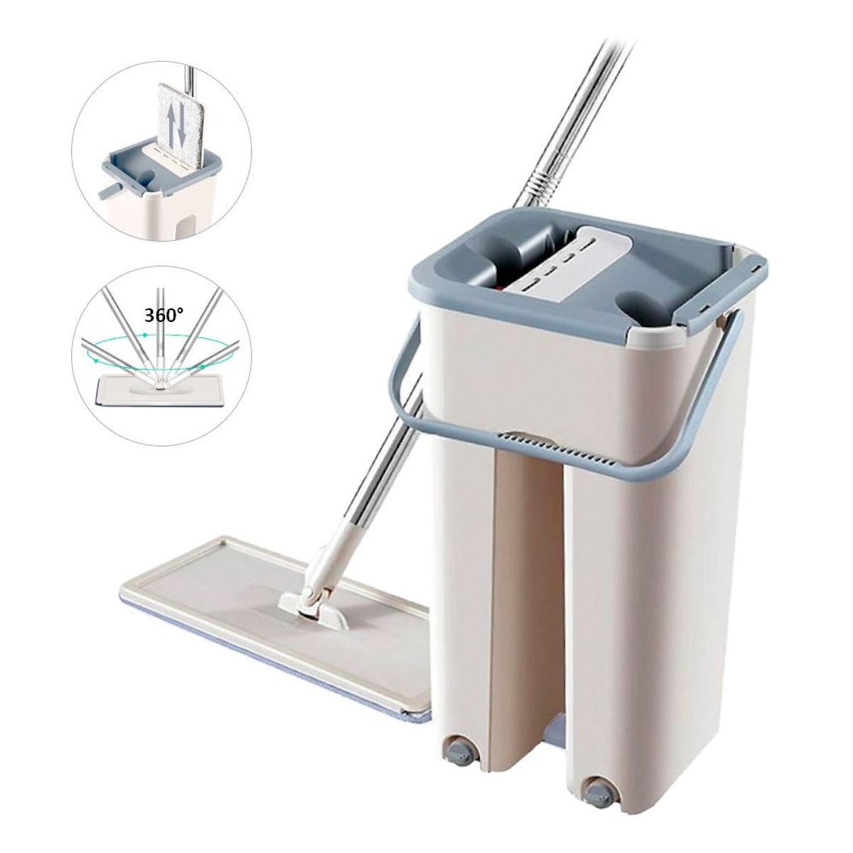 SASHIJA - Trapeador Mágico Mediano BG Y Colgador Escobas N60 Oso CL