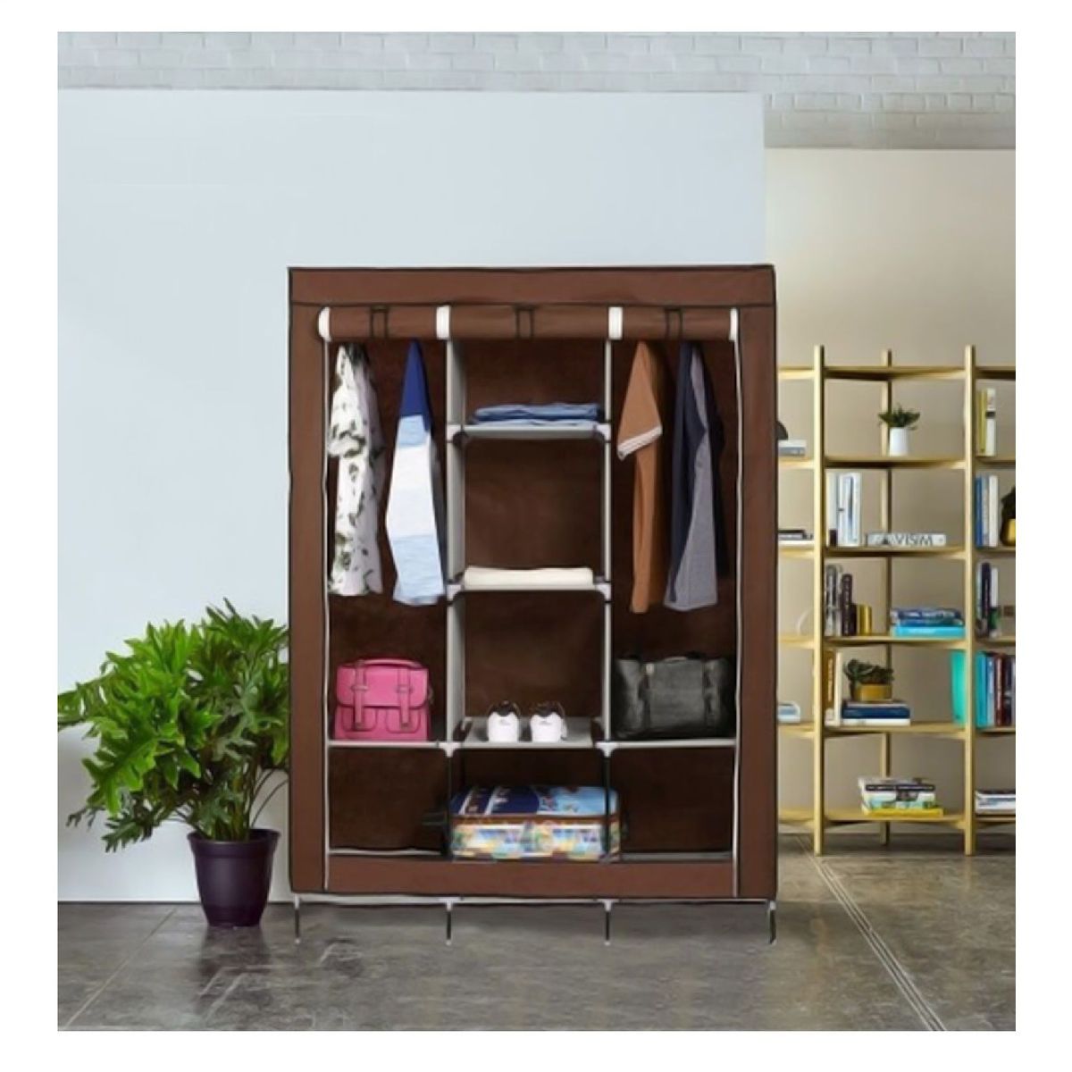 OTTOWARE - Ropero Armable de 3 Cuerpos – Marrón