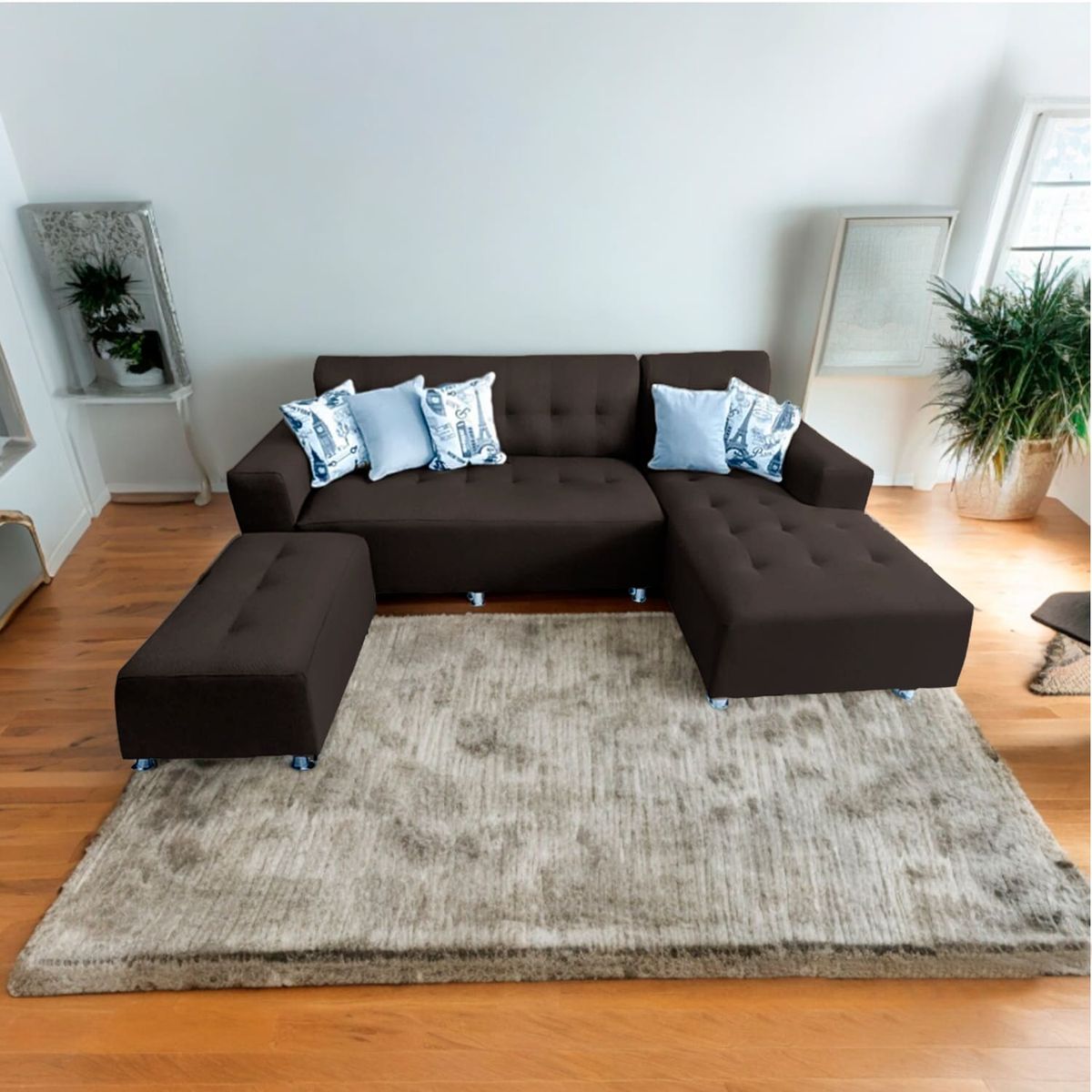 GENERICO - Seccional Londres Chocolate + 1 Banqueta