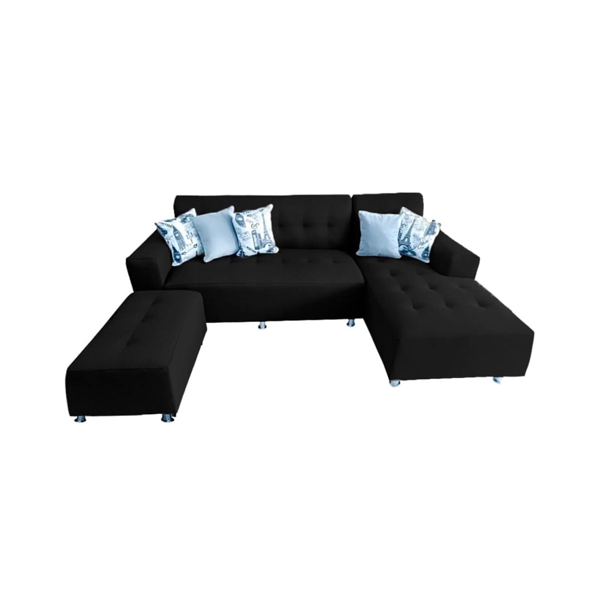 GENERICO - Seccional Londres Negro + 1 Banqueta