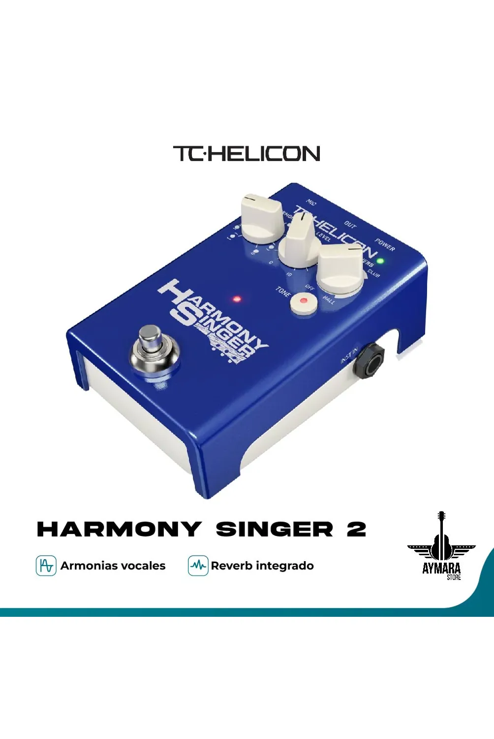 TC HELICON HARMONY SINGER 2 PEDAL PARA VOZ C/ ARMONIZADOR TC