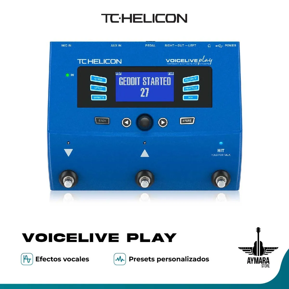TC HELICON - TC HELICON VOICELIVE PLAY PEDAL DE EFECTOS PARA VOZ