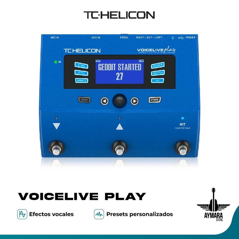 TC HELICON - TC HELICON VOICELIVE PLAY PEDAL DE EFECTOS PARA VOZ