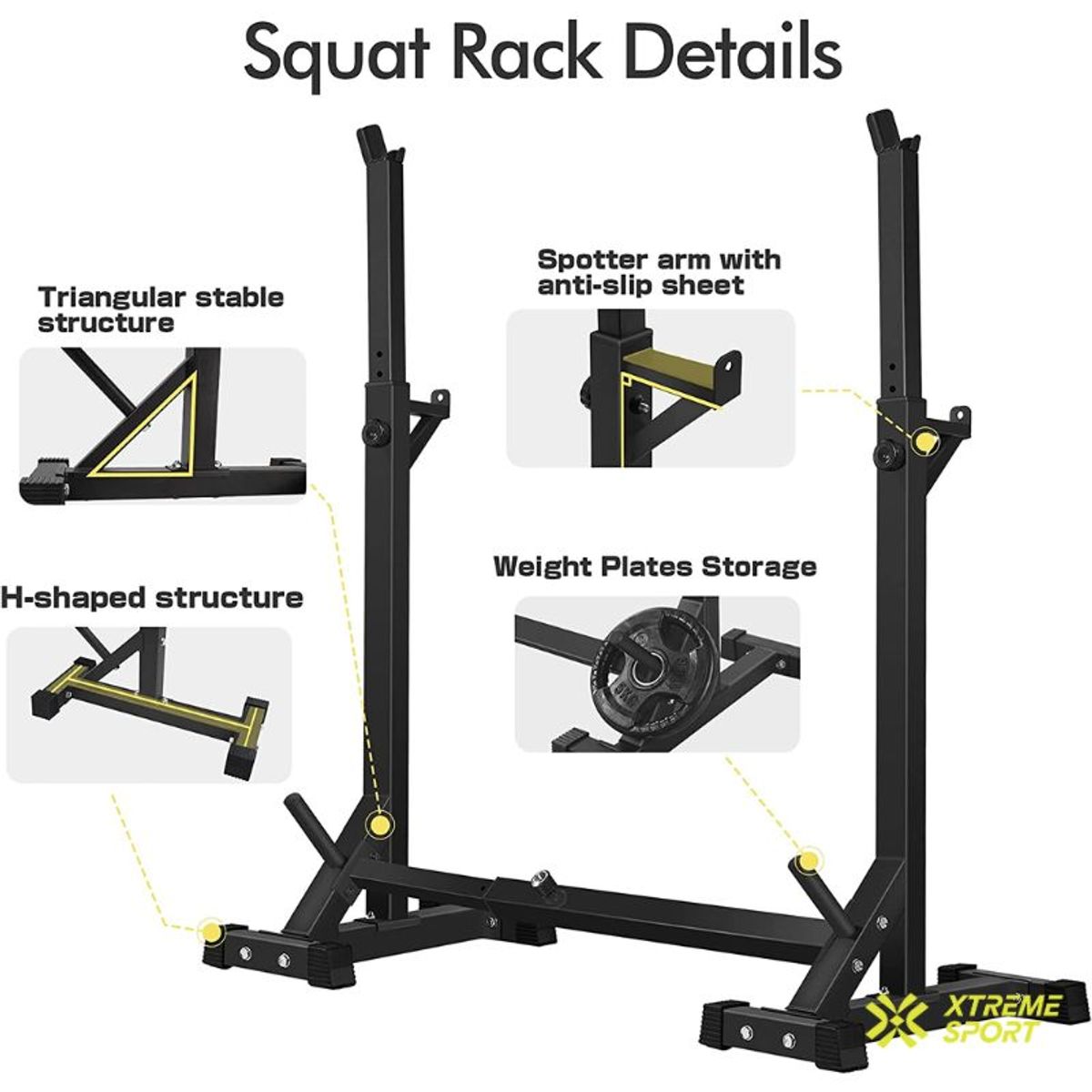 XTREME SPORT - Soporte de Barra Rack Squat Multitrainer