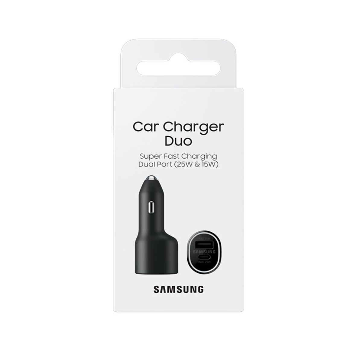 SAMSUNG - Cargador de Auto Samsung Car Charger 25W15W Dual Fast Charge Negro